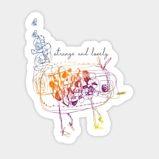 Strange and lovely creature Sticker